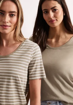 Lot de 2 T-shirts avec encolures arrondies en V
