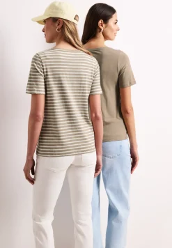 Lot de 2 T-shirts avec encolures arrondies en V