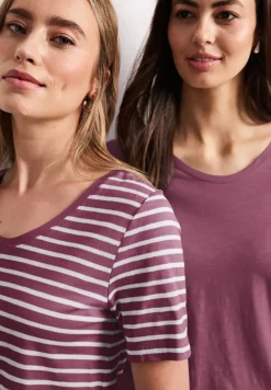 Lot de 2 T-shirts avec encolures arrondies en V
