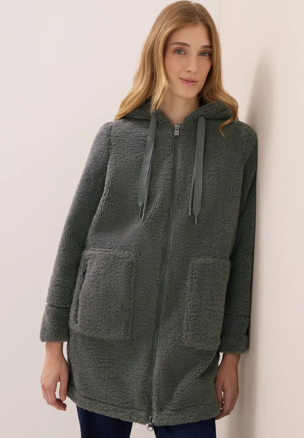 Manteau Teddy avec capuche