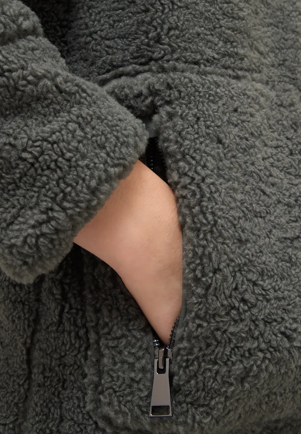 Manteau Teddy avec capuche