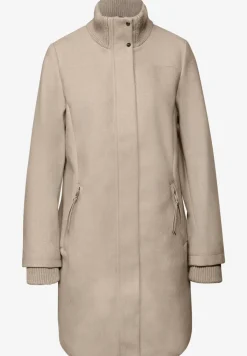 Manteau avec détails en tricot