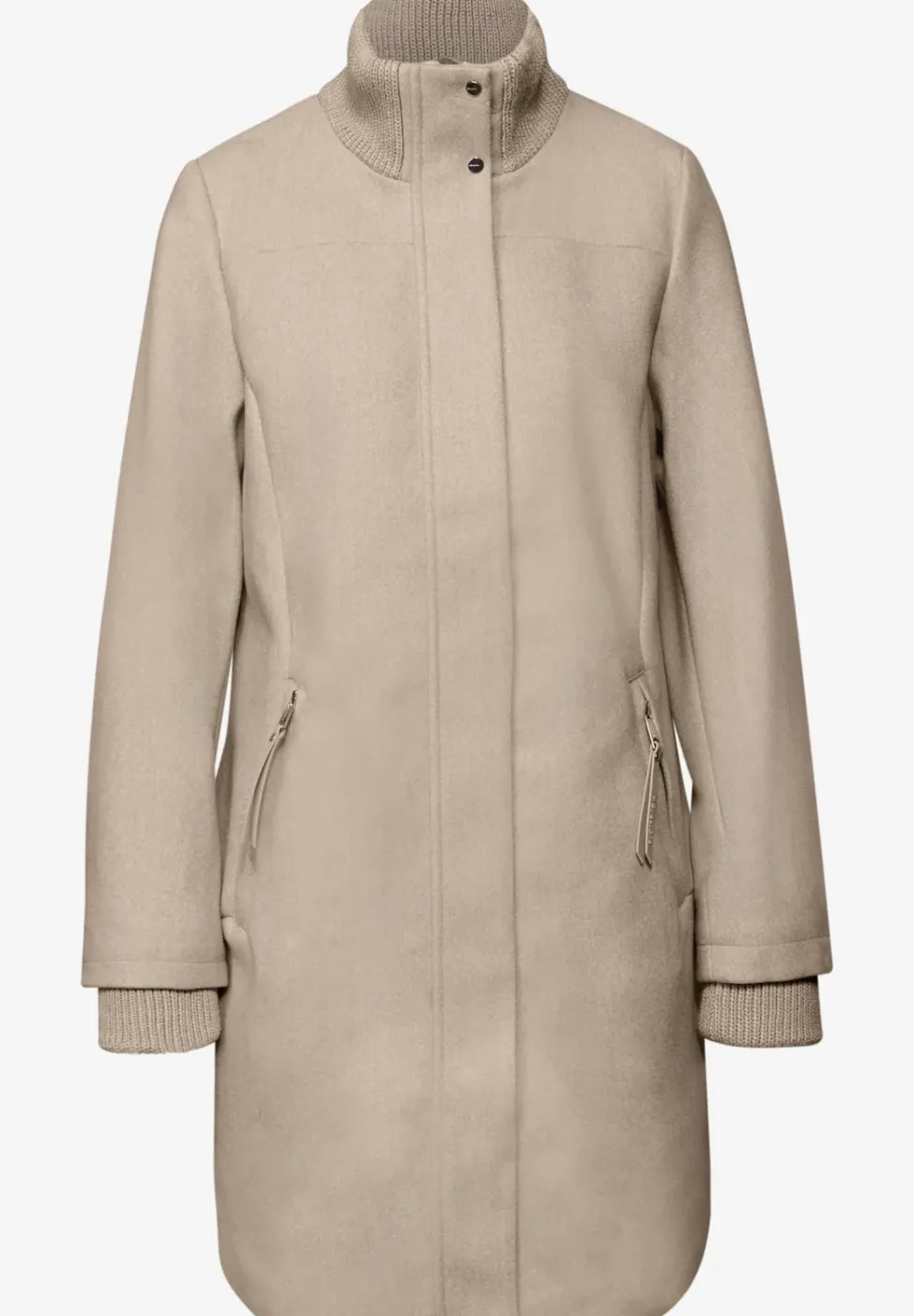 Manteau avec détails en tricot
