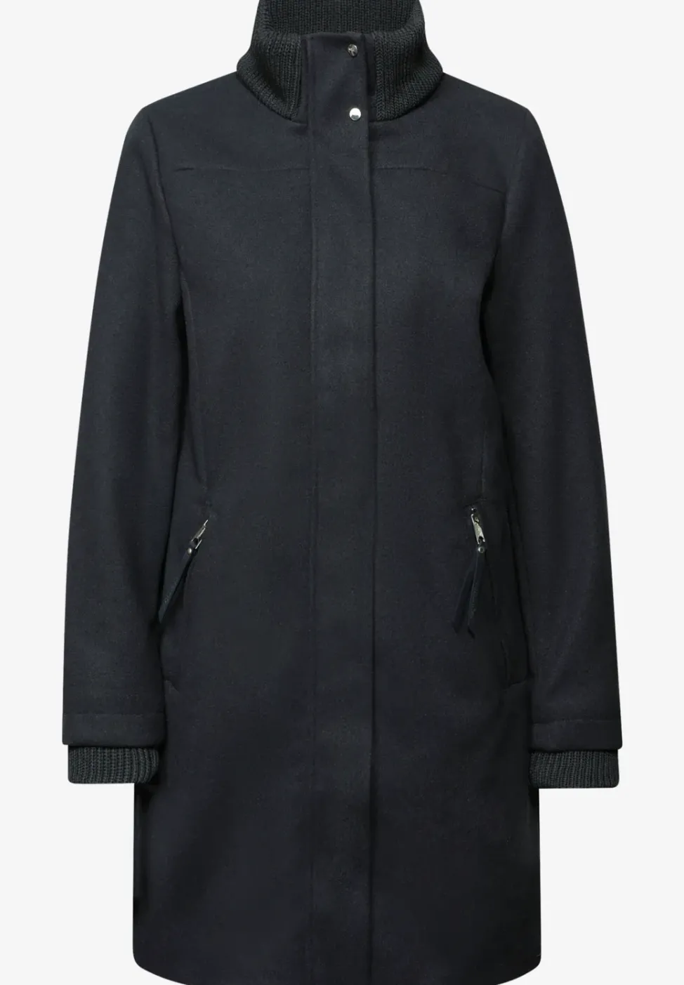 Manteau avec détails en tricot