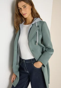 Manteau avec incrustation de sweat
