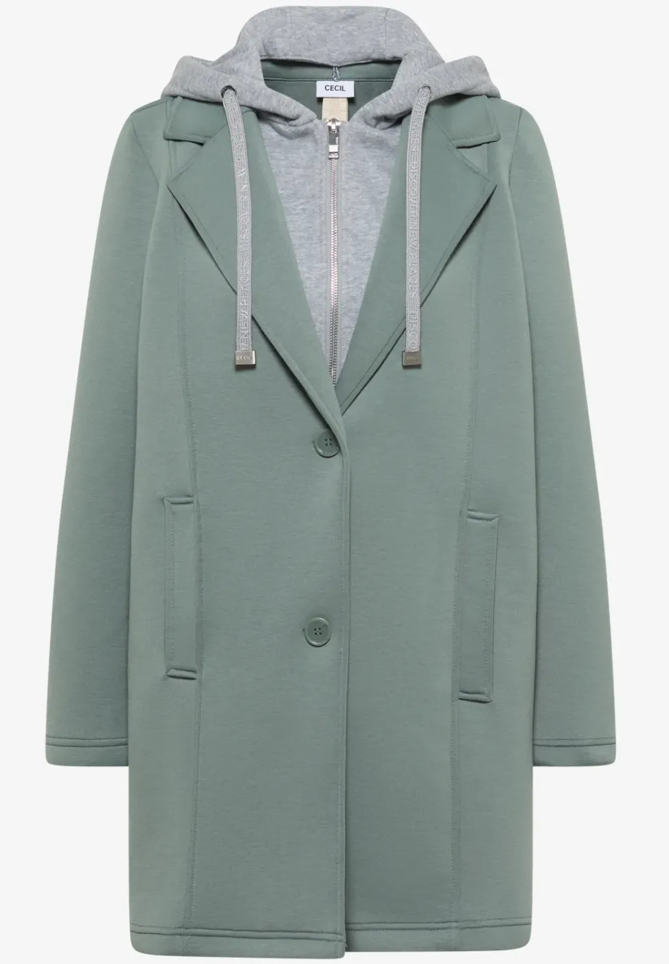 Manteau avec incrustation de sweat