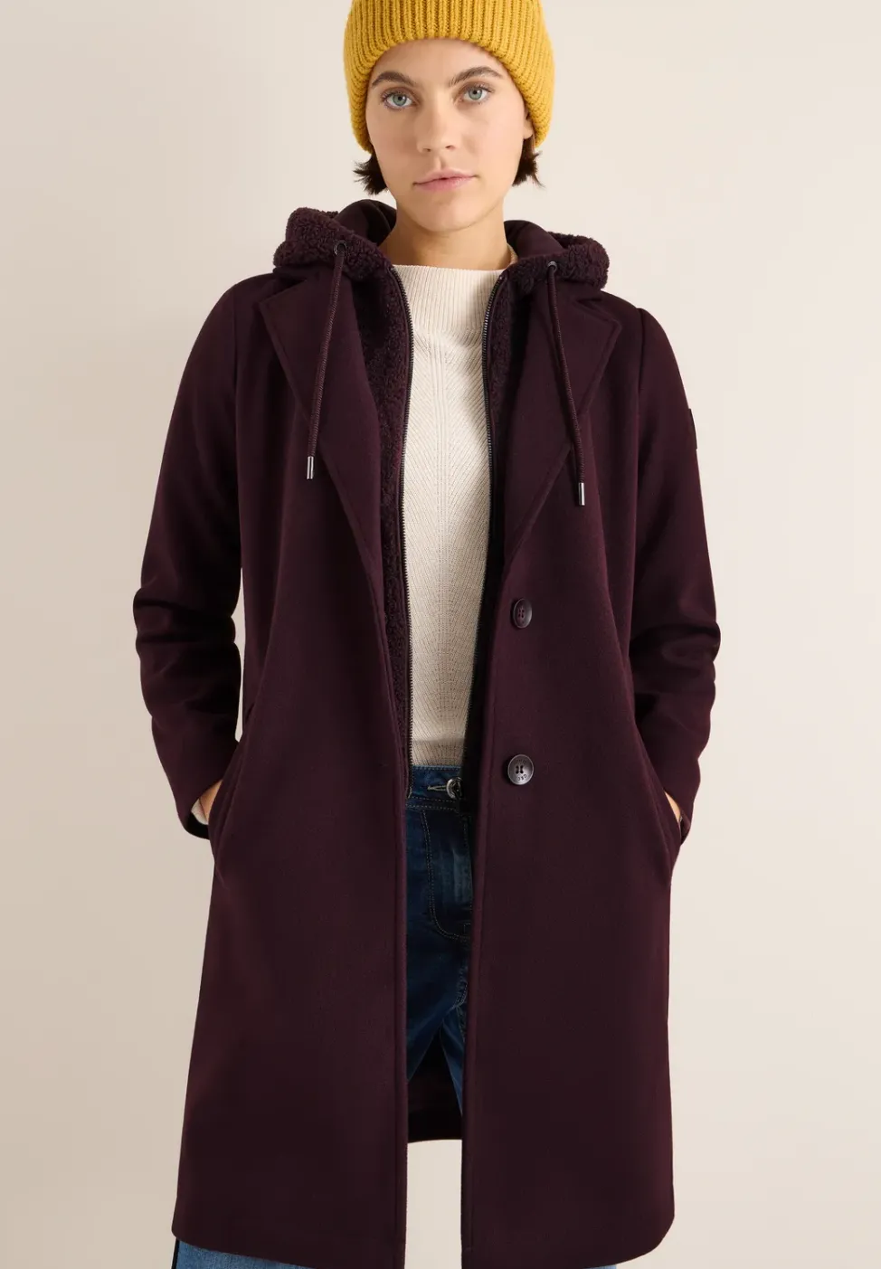 Manteau avec insert teddy