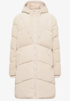 Manteau bouffant avec mélange de velours côtelé