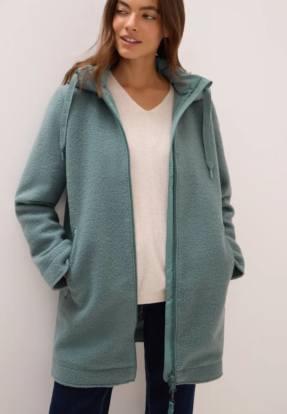 Manteau effet laine