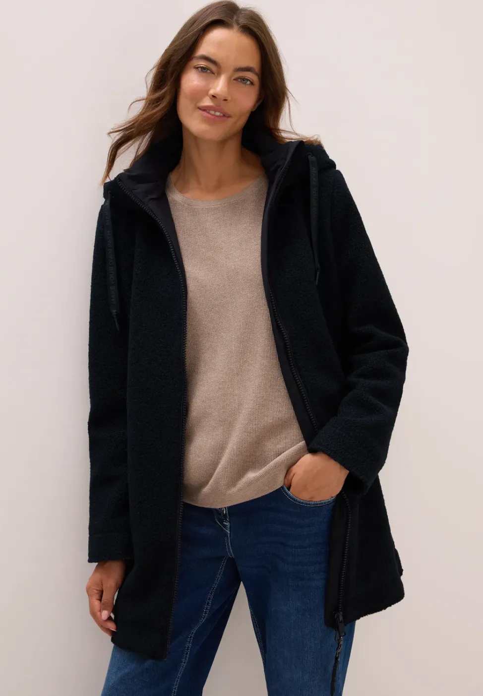 Manteau effet laine