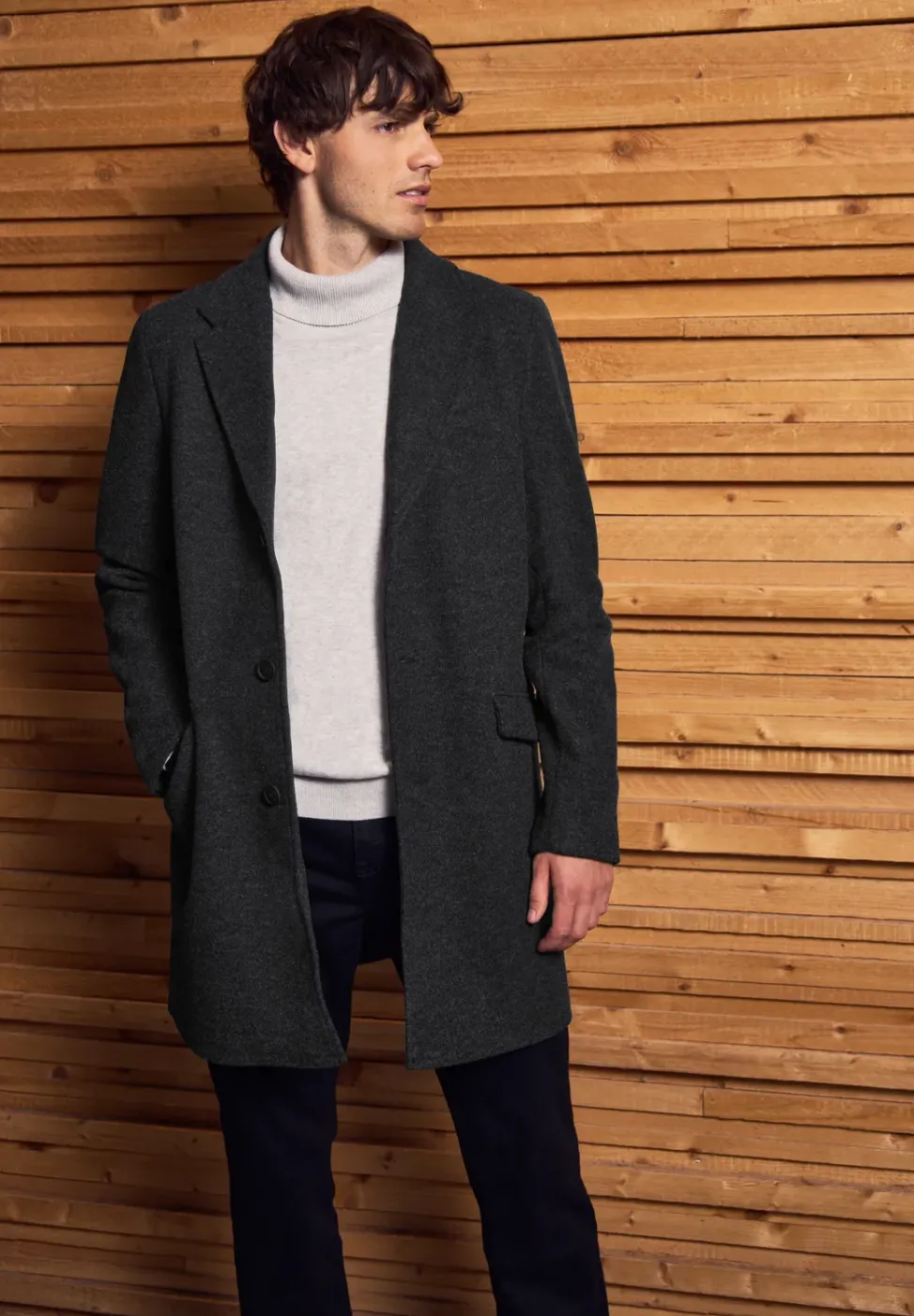 Manteau en optique laine
