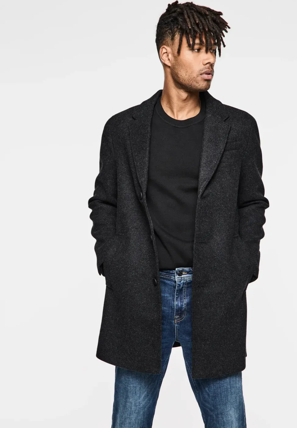 Manteau en optique laine
