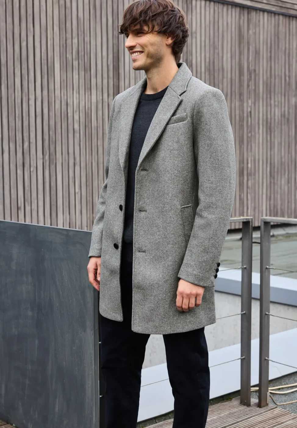 Manteau en optique laine