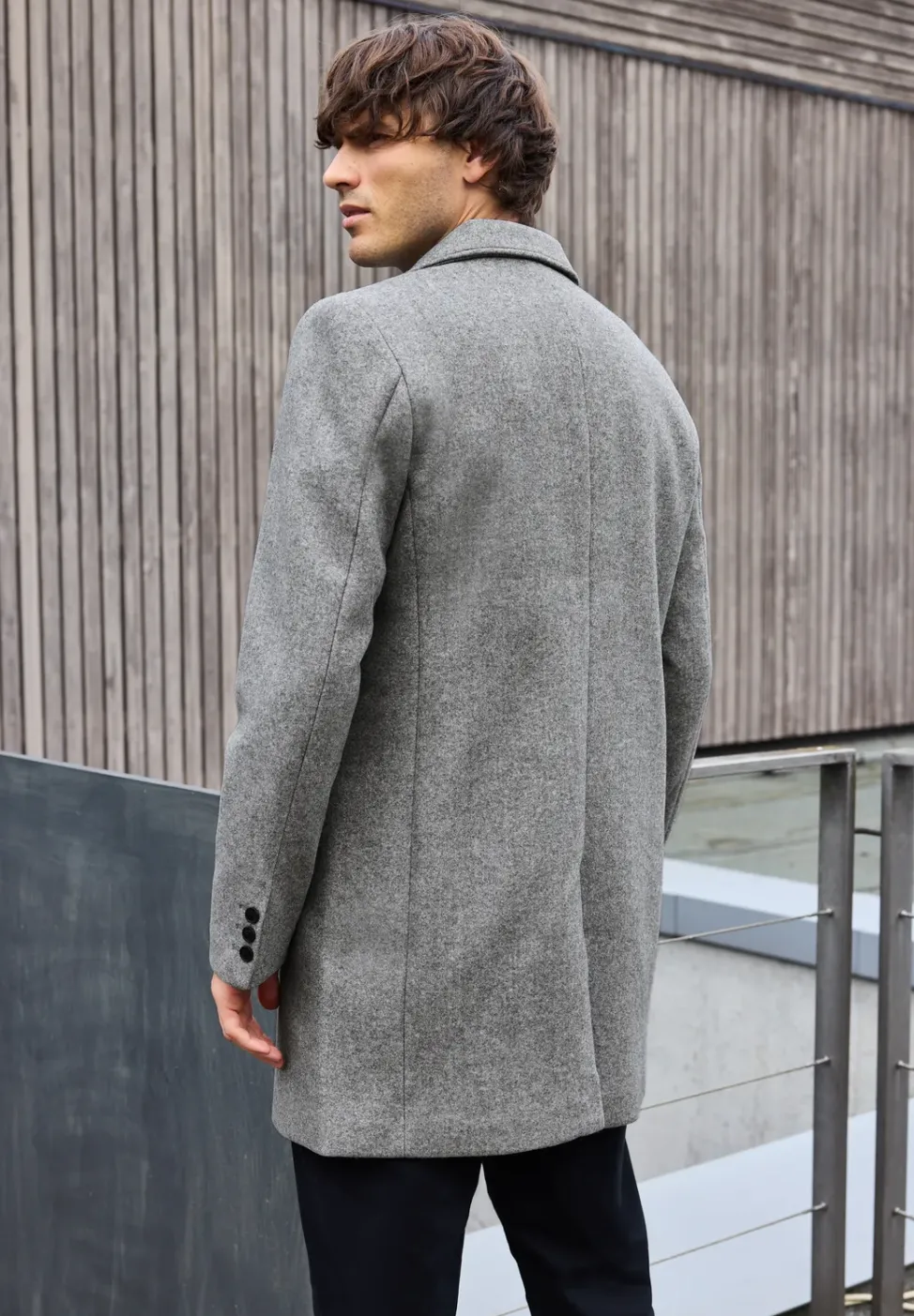 Manteau en optique laine