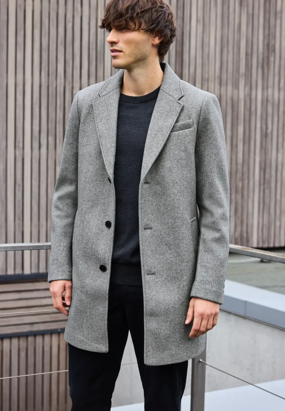 Manteau en optique laine
