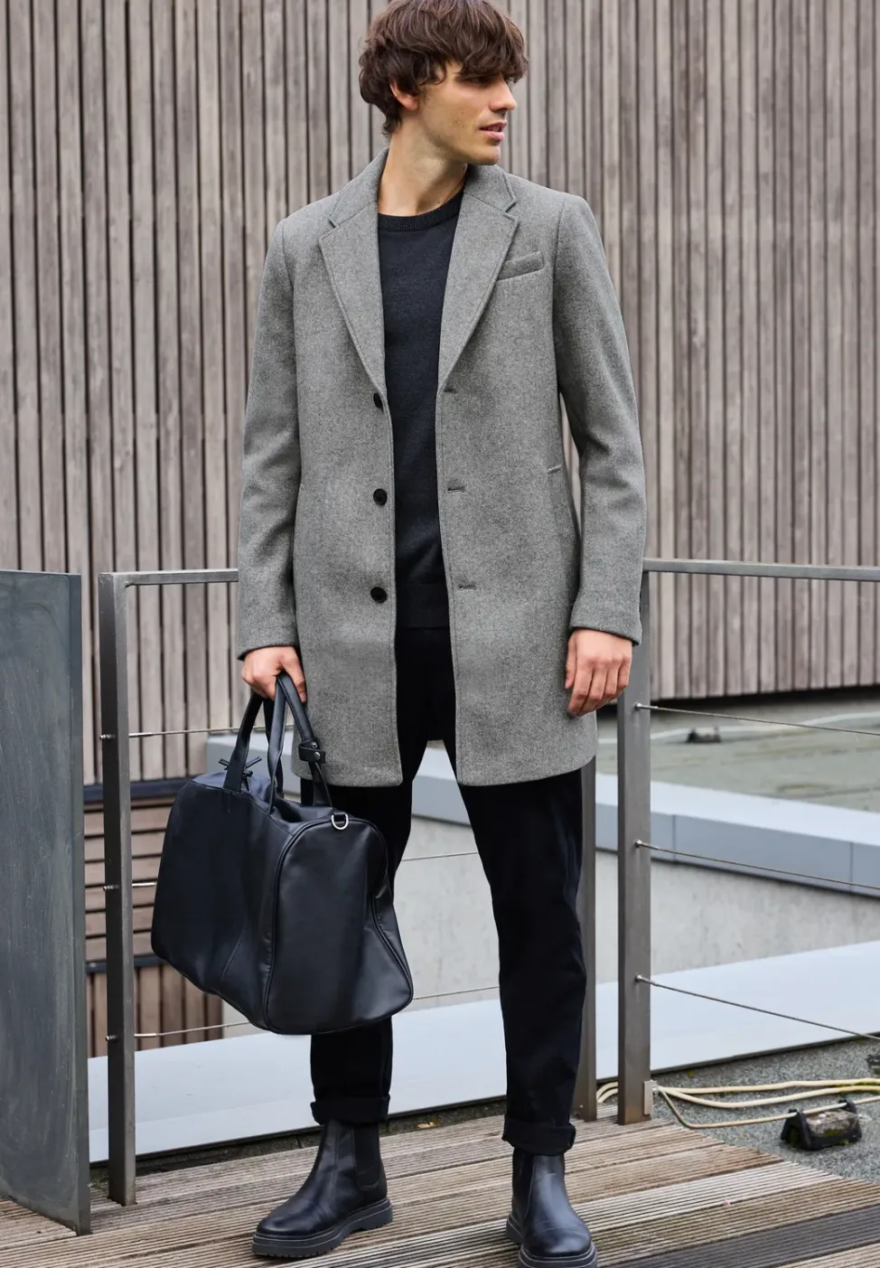Manteau en optique laine