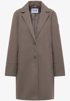 Manteau à revers aspect laine