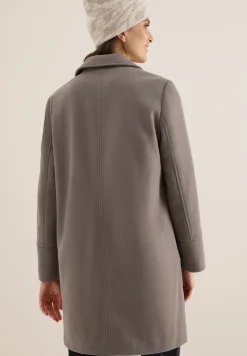 Manteau à revers aspect laine