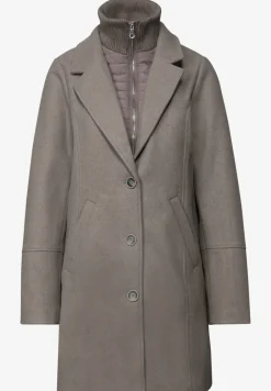 Manteau à revers avec incrustation