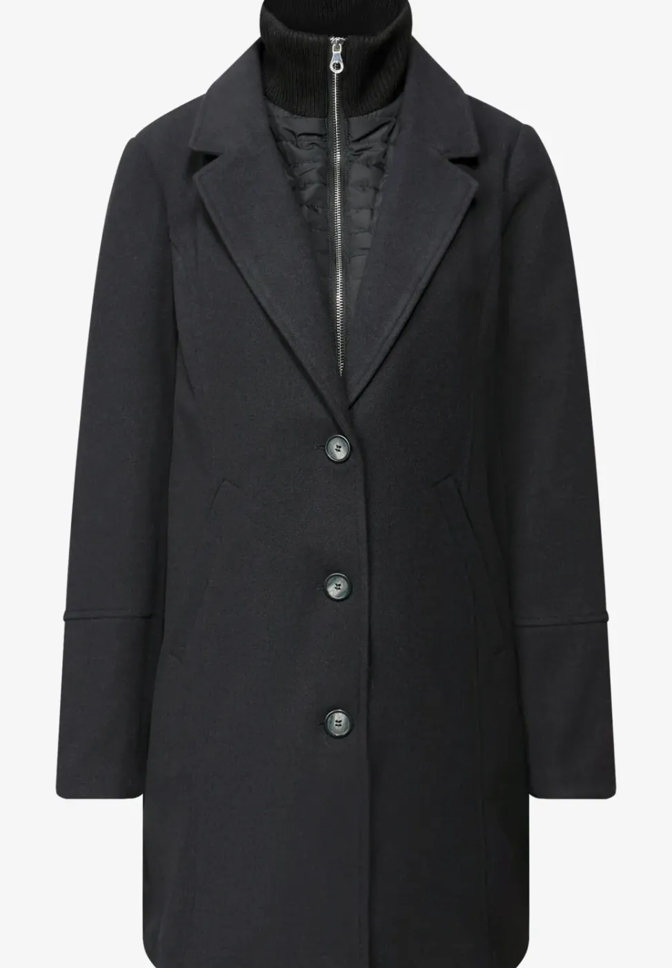 Manteau à revers avec incrustation