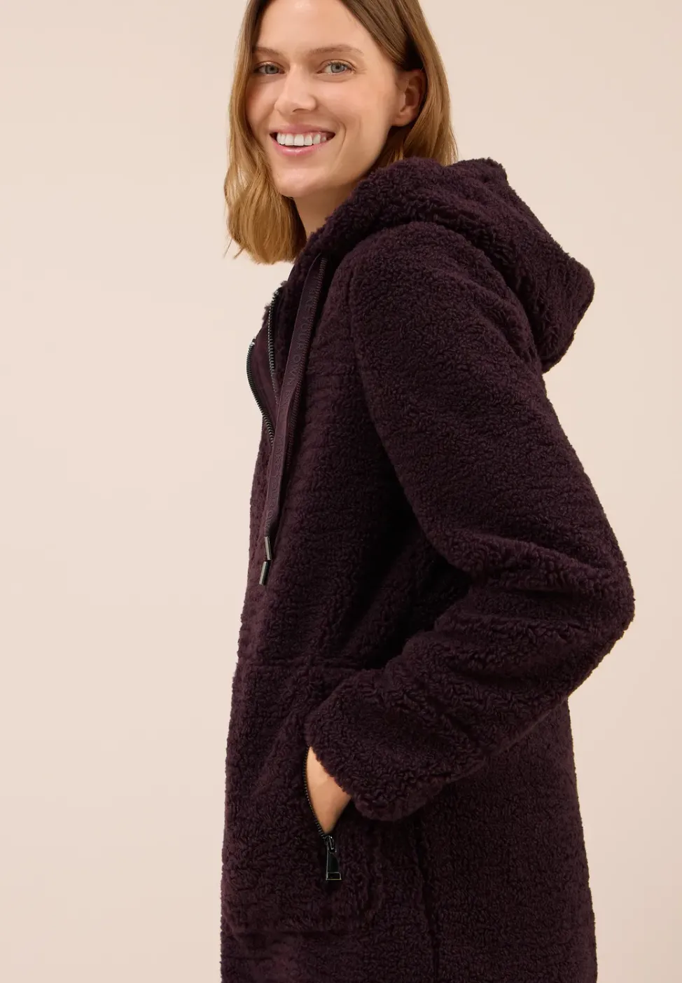 Manteau Teddy avec capuche