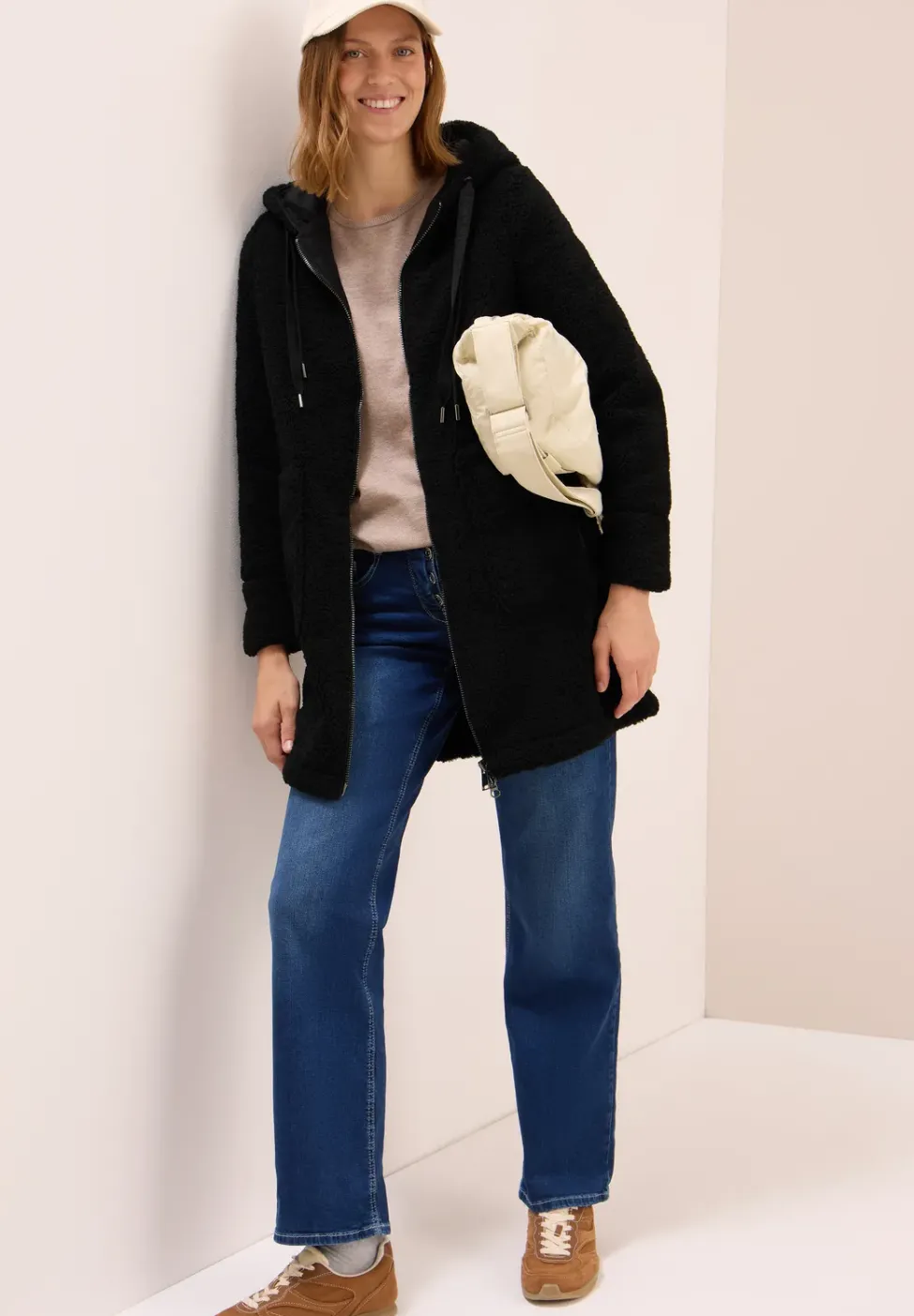 Manteau Teddy avec capuche