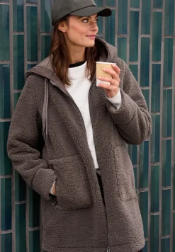 Manteau Teddy avec capuche