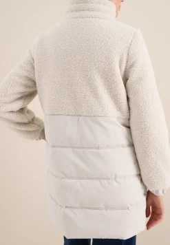 Manteau Teddy avec mélange de structures