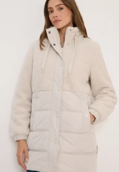Manteau Teddy avec mélange de structures