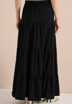Maxi-jupe avec volants et élastique à la taille