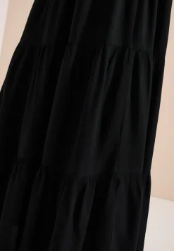 Maxi-jupe avec volants et élastique à la taille