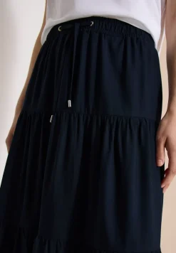 Maxi-jupe avec volants et élastique à la taille