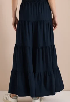 Maxi-jupe avec volants et élastique à la taille