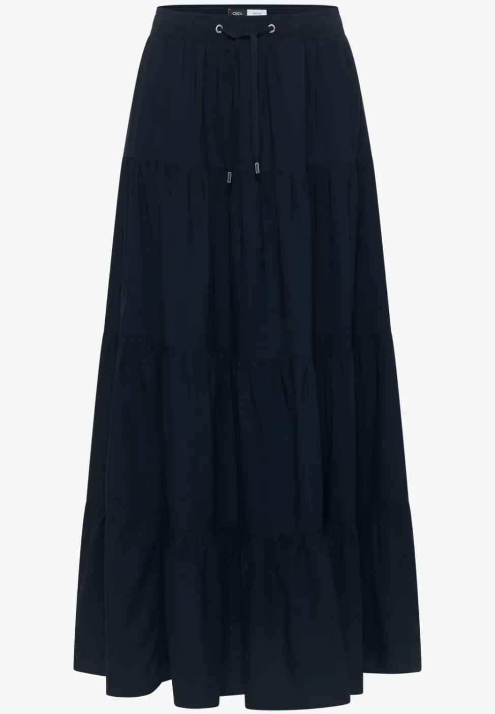 Maxi-jupe avec volants et élastique à la taille