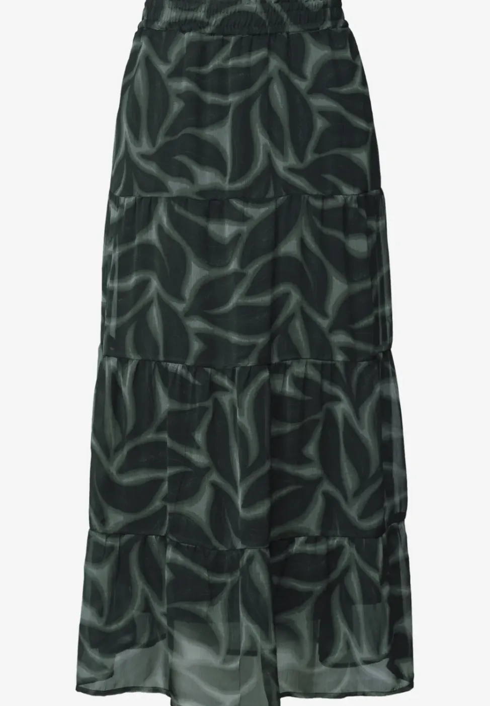 Maxi-jupe en mousseline de soie avec imprimé