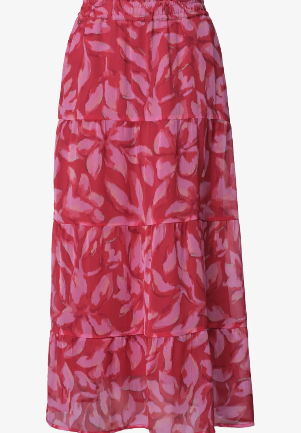 Maxi-jupe en mousseline de soie avec imprimé
