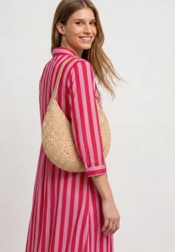 Maxi-robe à col chemise et imprimé