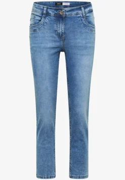 Mid Waist Slim Leg Jeans dans un Casual Fit