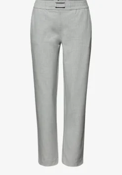 Mid Waist Slim Leg Pantalon avec boucle
