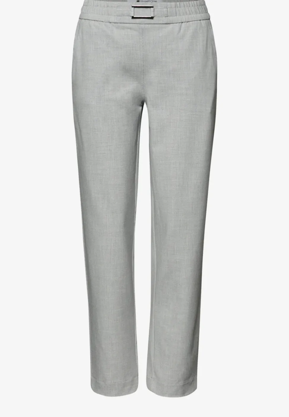 Mid Waist Slim Leg Pantalon avec boucle