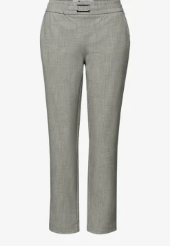 Mid Waist Slim Leg Pantalon avec boucle
