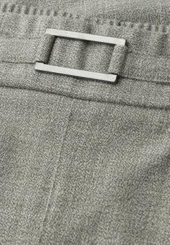 Mid Waist Slim Leg Pantalon avec boucle