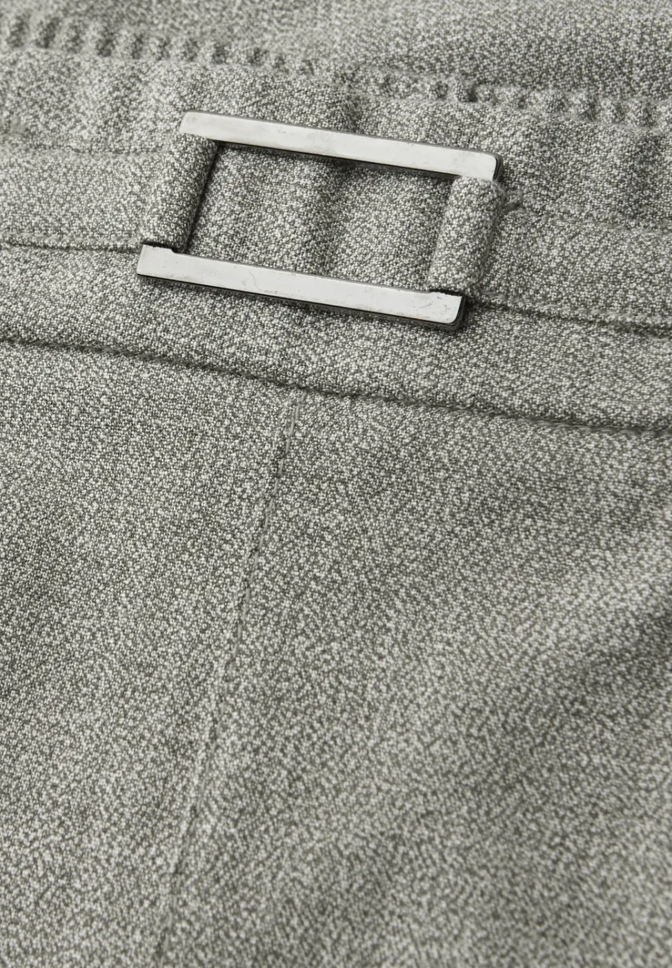 Mid Waist Slim Leg Pantalon avec boucle