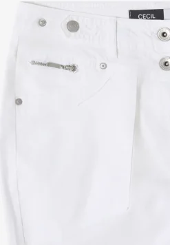Mid Waist Slim Leg pantalon avec turn-up