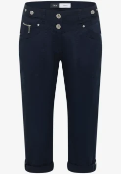 Mid Waist Slim Leg pantalon avec turn-up
