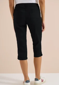 Mid Waist Slim Leg pantalon avec turn-up