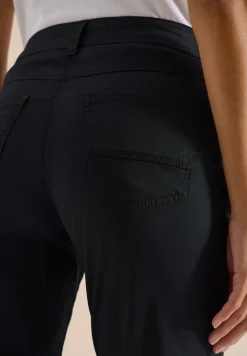 Mid Waist Slim Leg pantalon avec turn-up