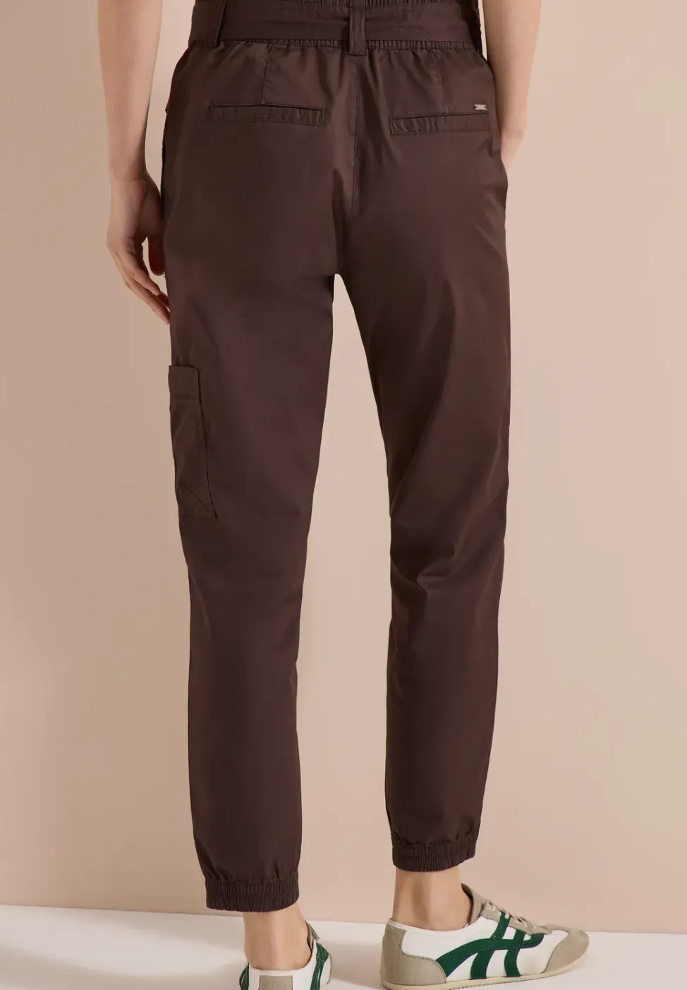 Mid Waist Slim Leg Pantalon Loose Fit
