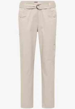 Mid Waist Slim Leg Pantalon Loose Fit