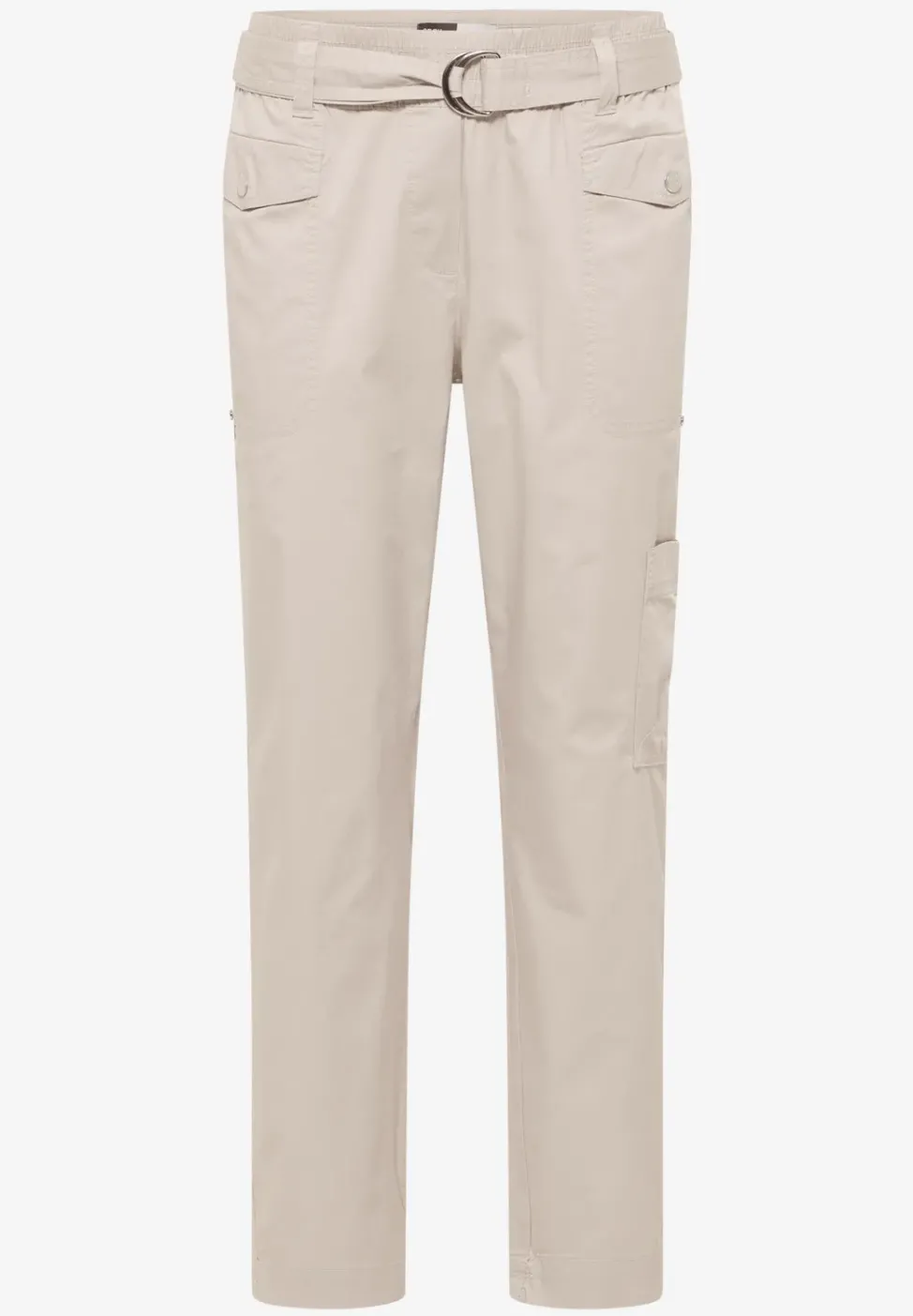 Mid Waist Slim Leg Pantalon Loose Fit